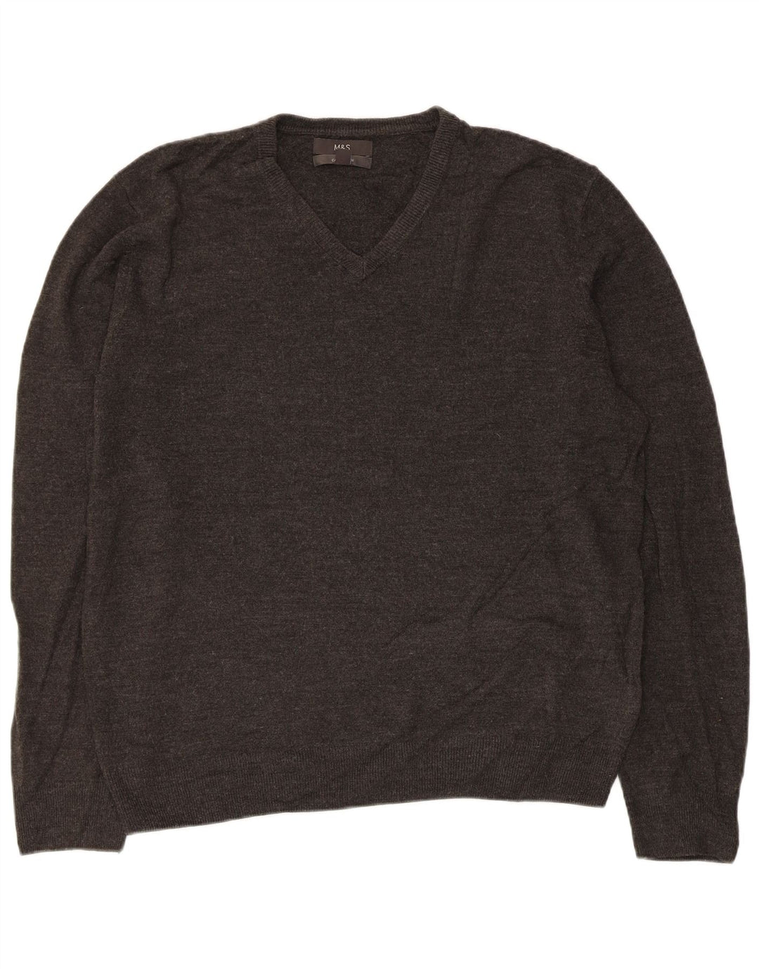 Marks & Spencer Herre V-hals sweater XL Grå Akryl