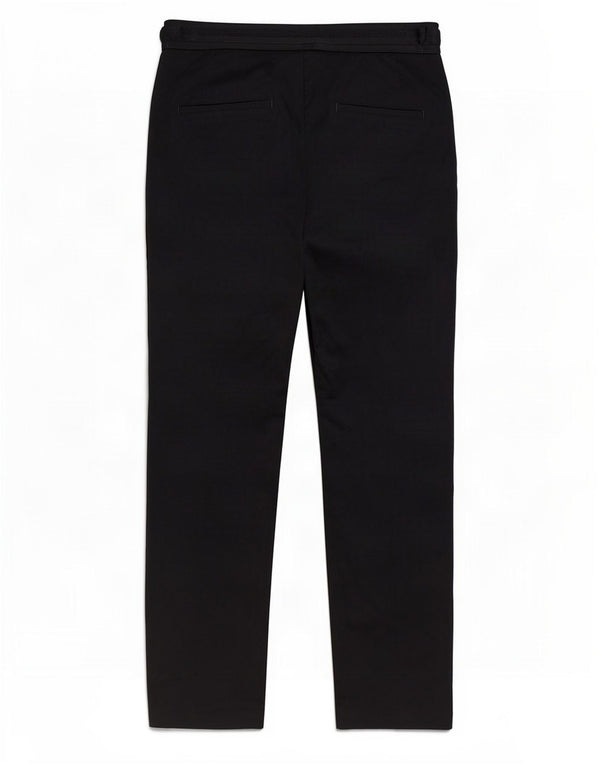 Zara Womens Slim Cropped Trousers Medium W30 L26 Navy Blue Cotton