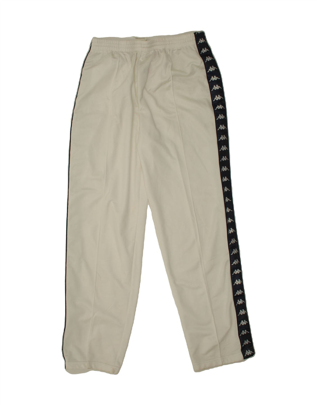 KAPPA Boys Graphic Tracksuit Trousers 15-16 Years Large  White Polyester Vintage Kappa and Second-Hand Kappa from Messina Hembry 