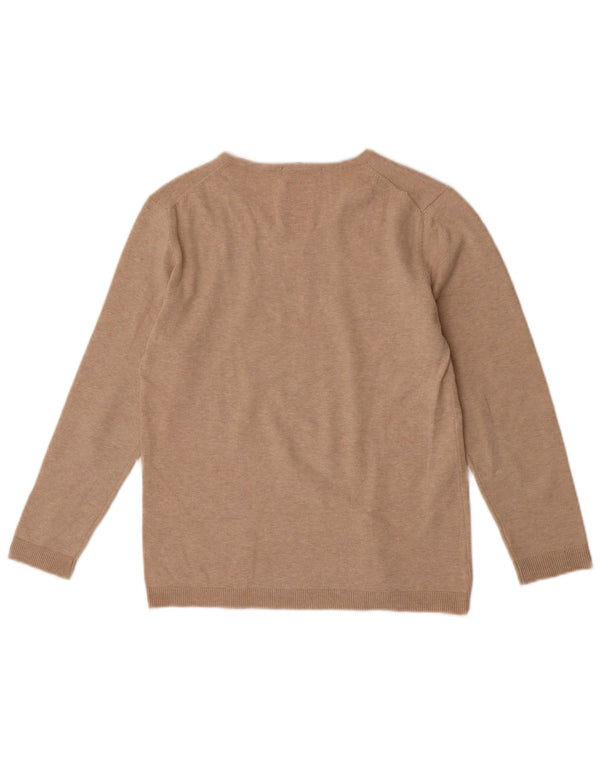 Zara Pull Col V Garçon 11-12 ans Beige Moucheté