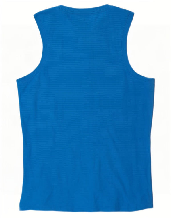 Asics Mens Vest Top Small Blue Polyester