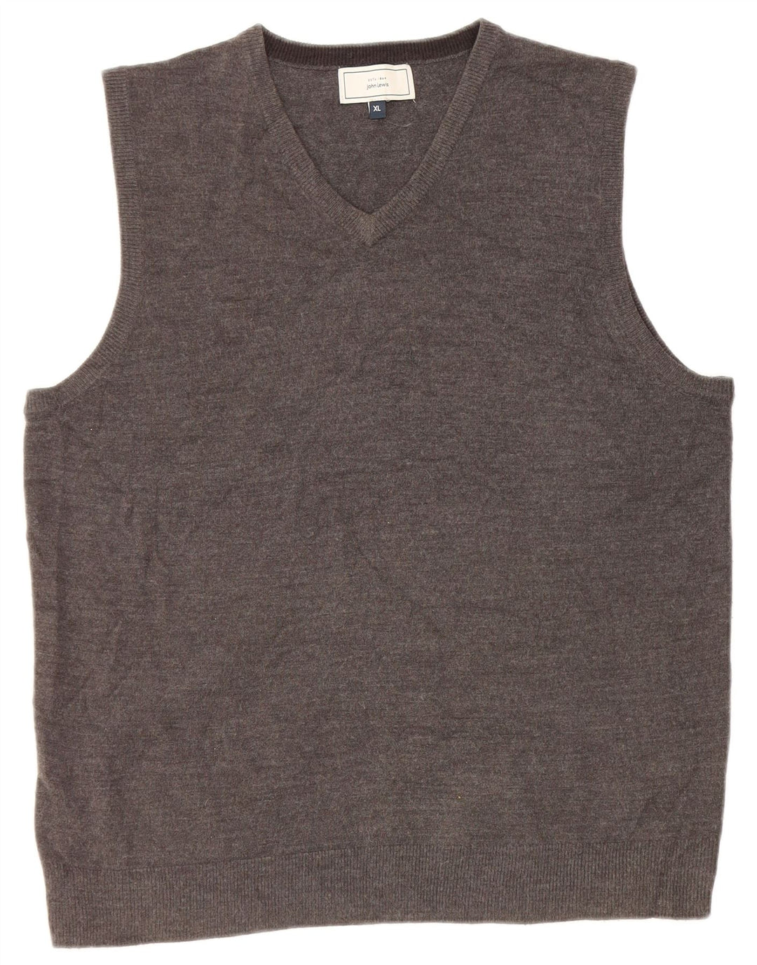 John Lewis Mens Vest Tank Top XL Grey Acrylic