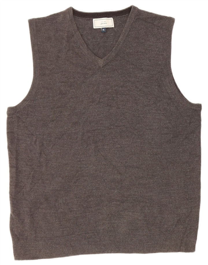 John Lewis Mens Vest Tank Top XL Grey Acrylic