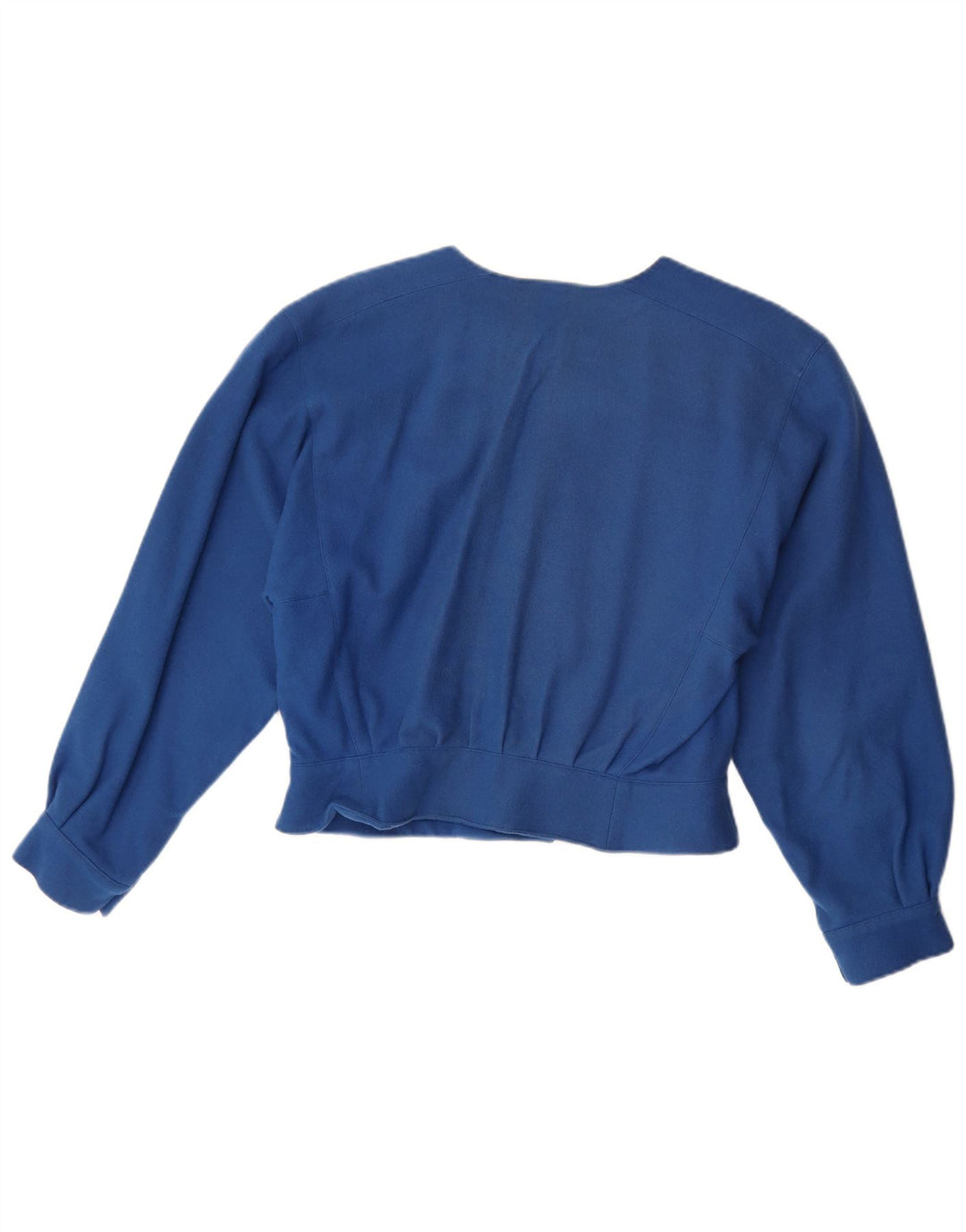 Jaqueta Bolero Feminina Krizia UK 14 Azul Médio