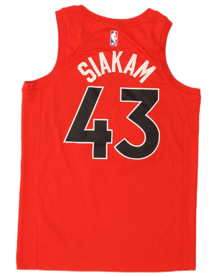 Canotta grafica Nike Toronto Raptors da uomo, poliestere color block rosso medio