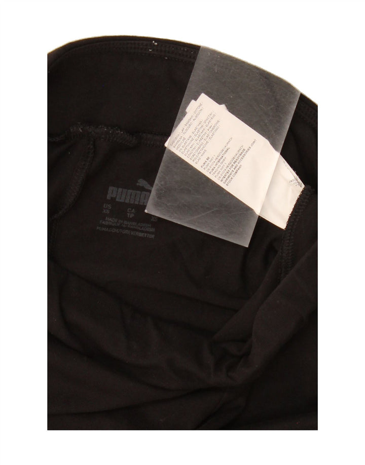 PUMA Womens Leggings UK 4 XS Black Cotton Vintage Puma and Second-Hand Puma from Messina Hembry 