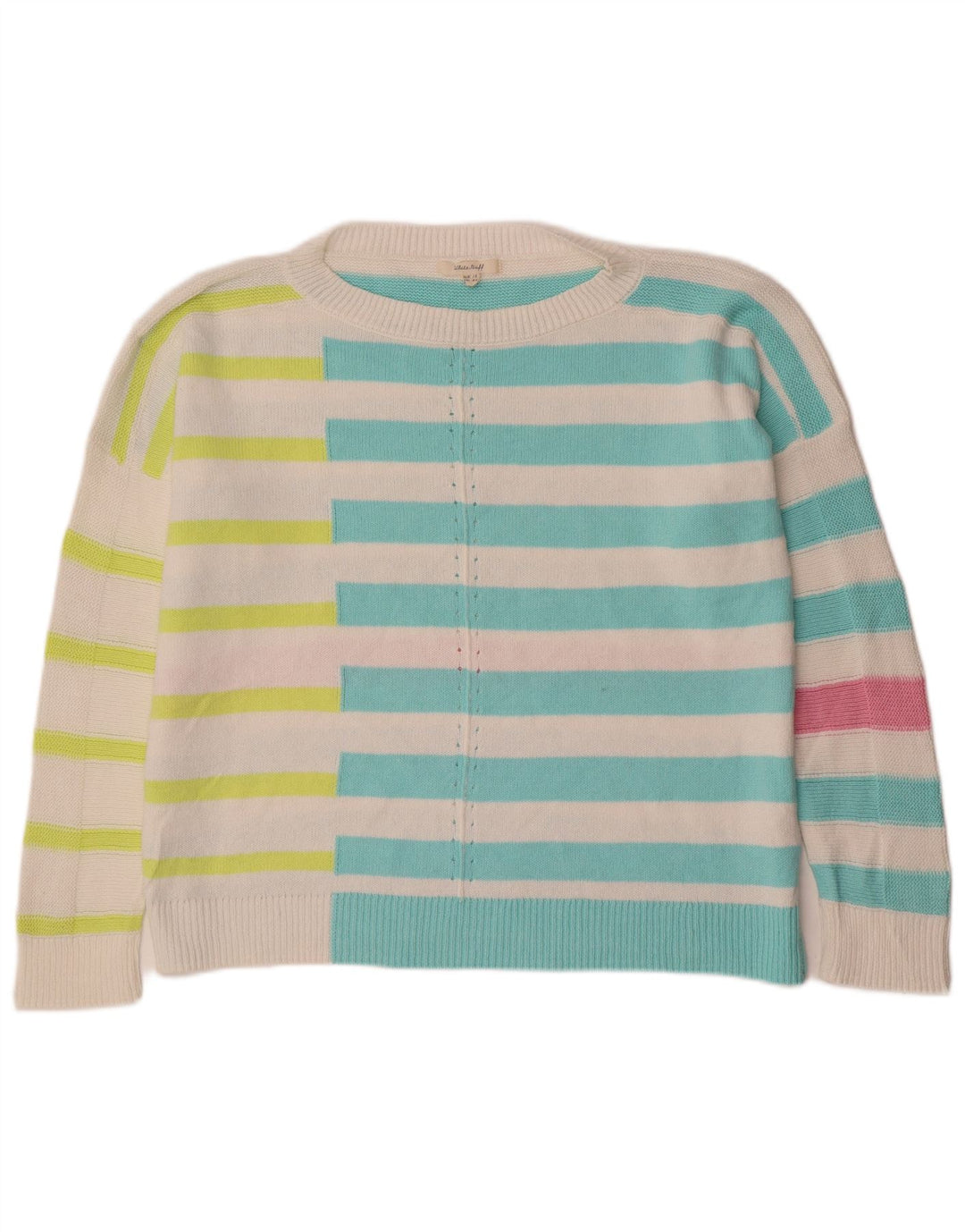 Pull White Stuff Femme Col Bateau UK 16 Large Multicolore
