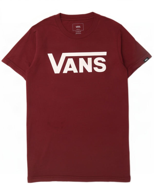 Vans T-shirt graphique coupe classique pour homme XS en coton bordeaux