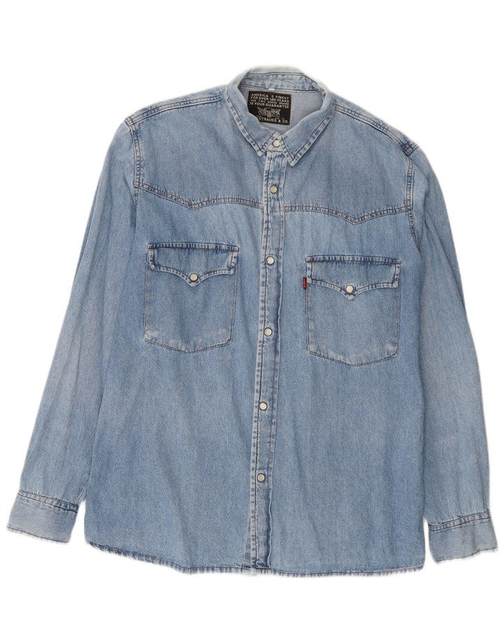 Мужская джинсовая рубашка Levi's XL синяя