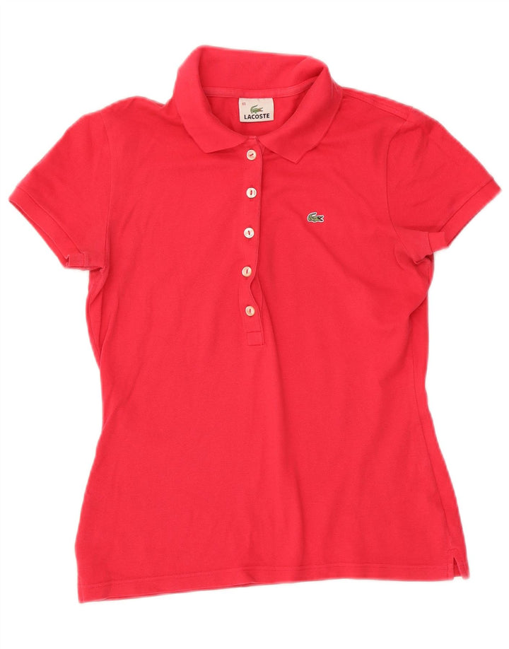 LACOSTE Damen Poloshirt Größe 40 Mittelrosa
