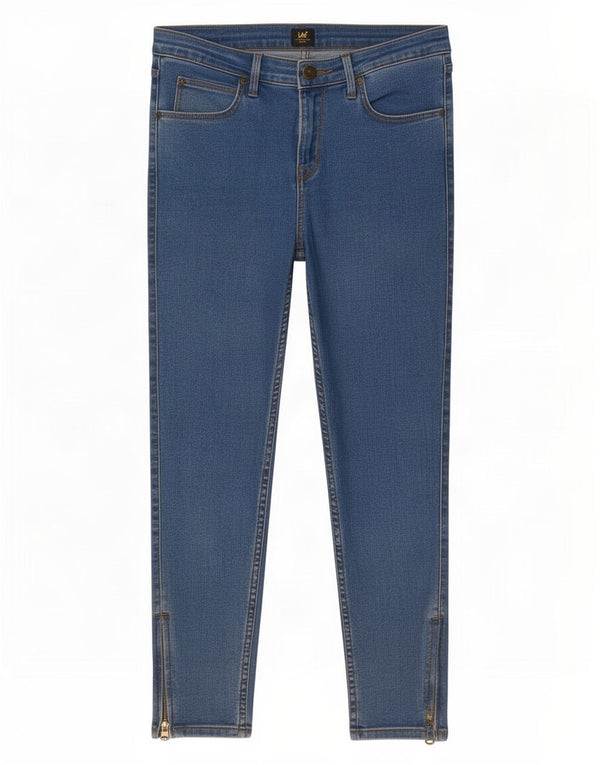 Lee Womens Scarlett Crop Skinny Jeans W29 L25 Blue Cotton