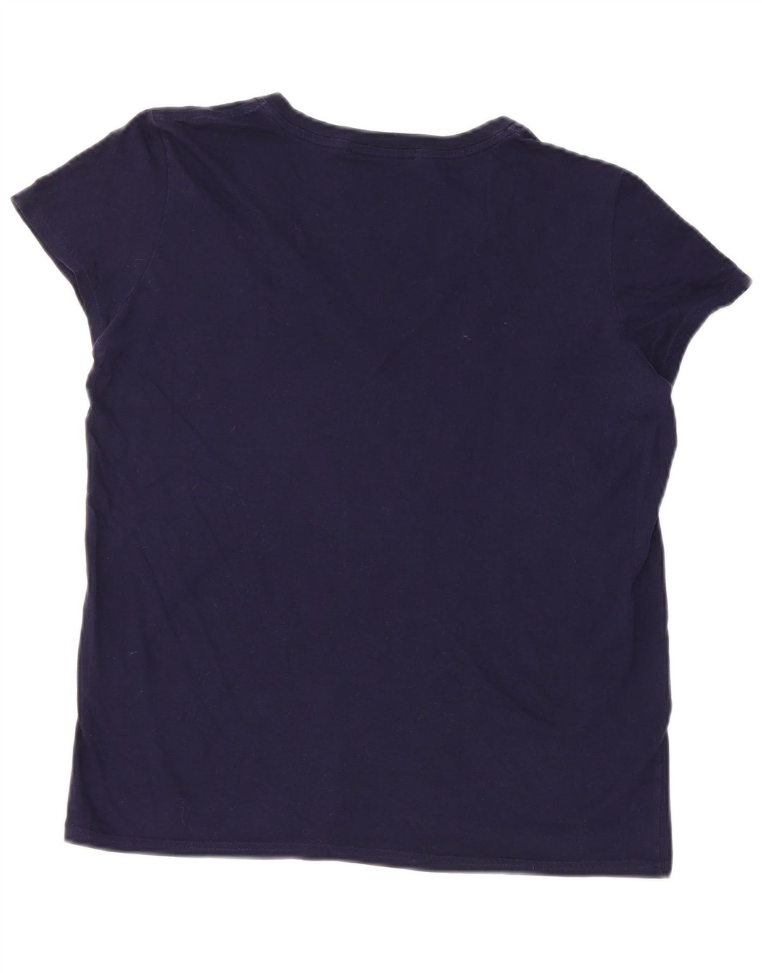 Lacoste Damen T-Shirt Top Größe 40 Medium Marineblau Baumwolle