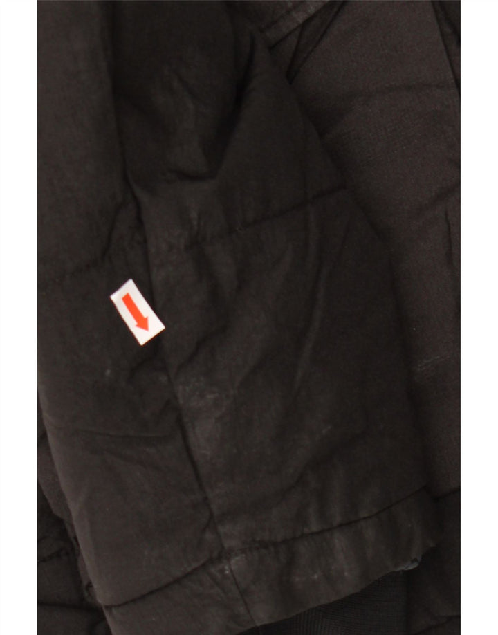 JACK & JONES Mens Hooded Padded Jacket UK 40 Large Black Nylon
