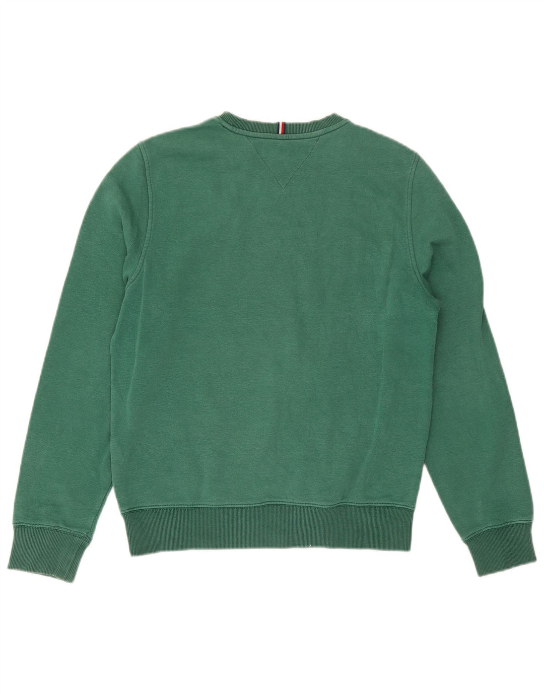 Tommy Hilfiger Felpa grafica da uomo Maglione piccolo cotone verde