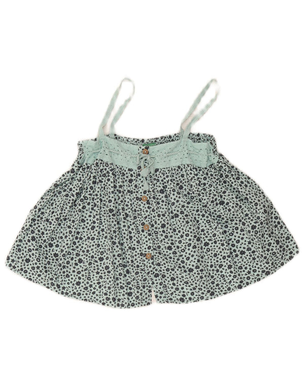 Benetton Top de tirantes para niña 2-3 años Turquesa Floral