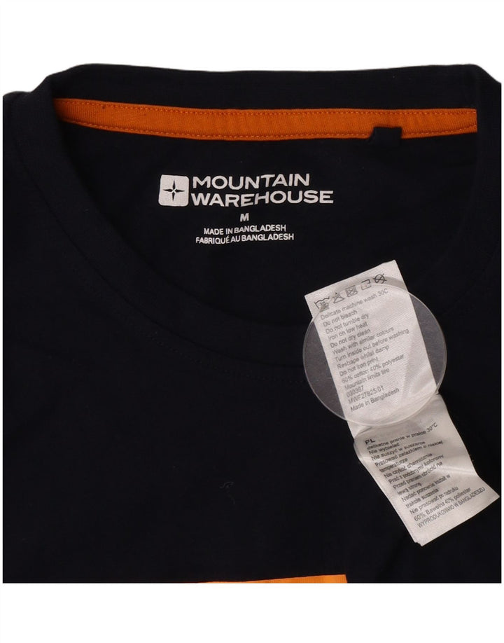 Mountain Warehouse Herre grafisk T-shirt Top Medium Marineblå Bomuld
