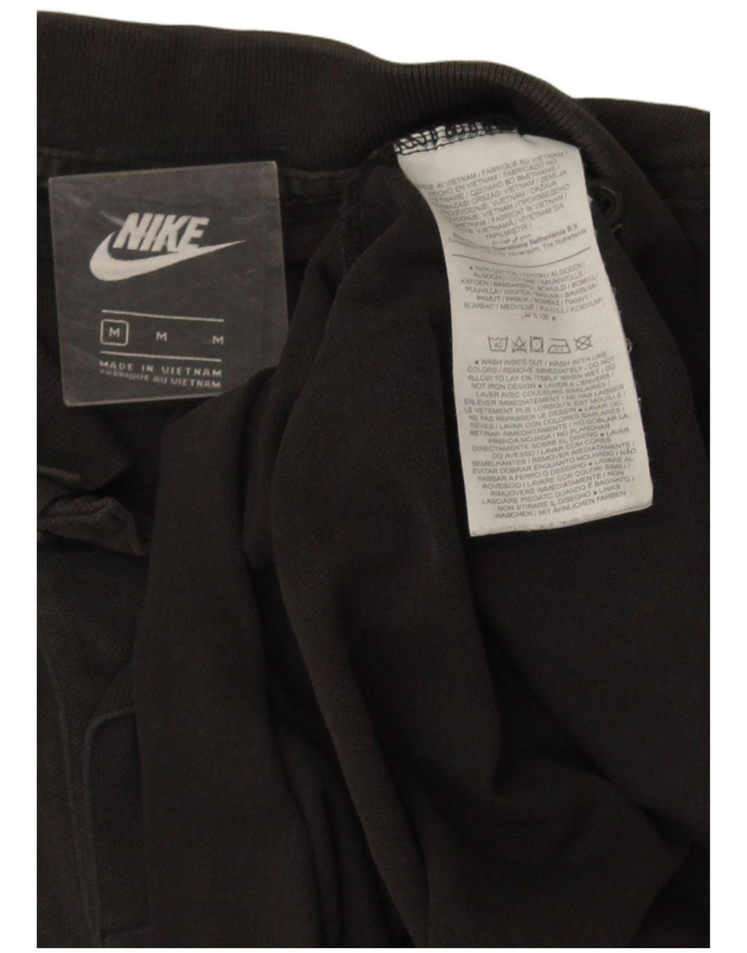 Nike Mens Polo Shirt Medium Grey Cotton