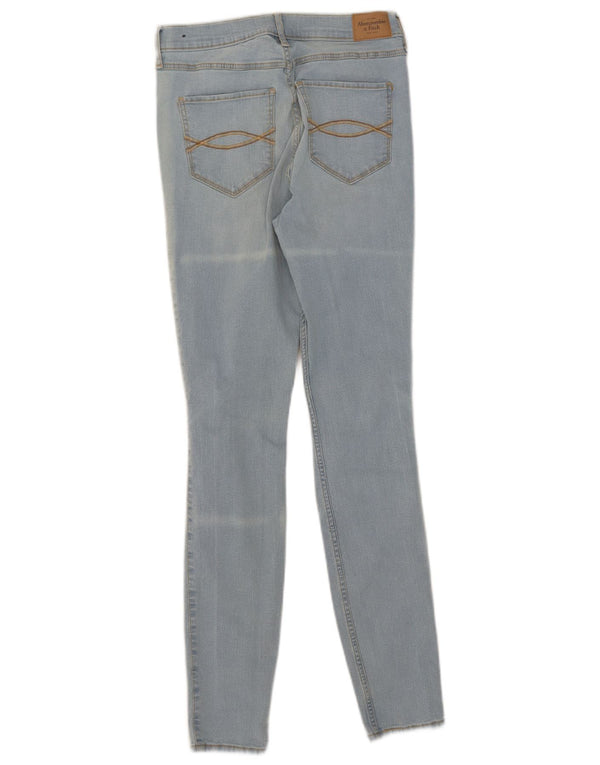 Abercrombie & Fitch Womens High Rise Super Skinny Jeans W27 L31 Blue Cotton