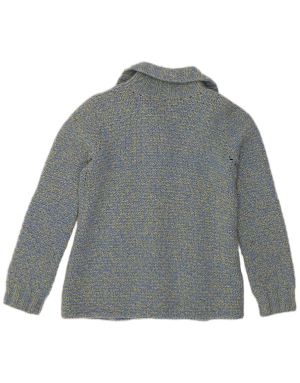 Vintage Damen Cardigan Pullover UK 8 Small Blau meliert