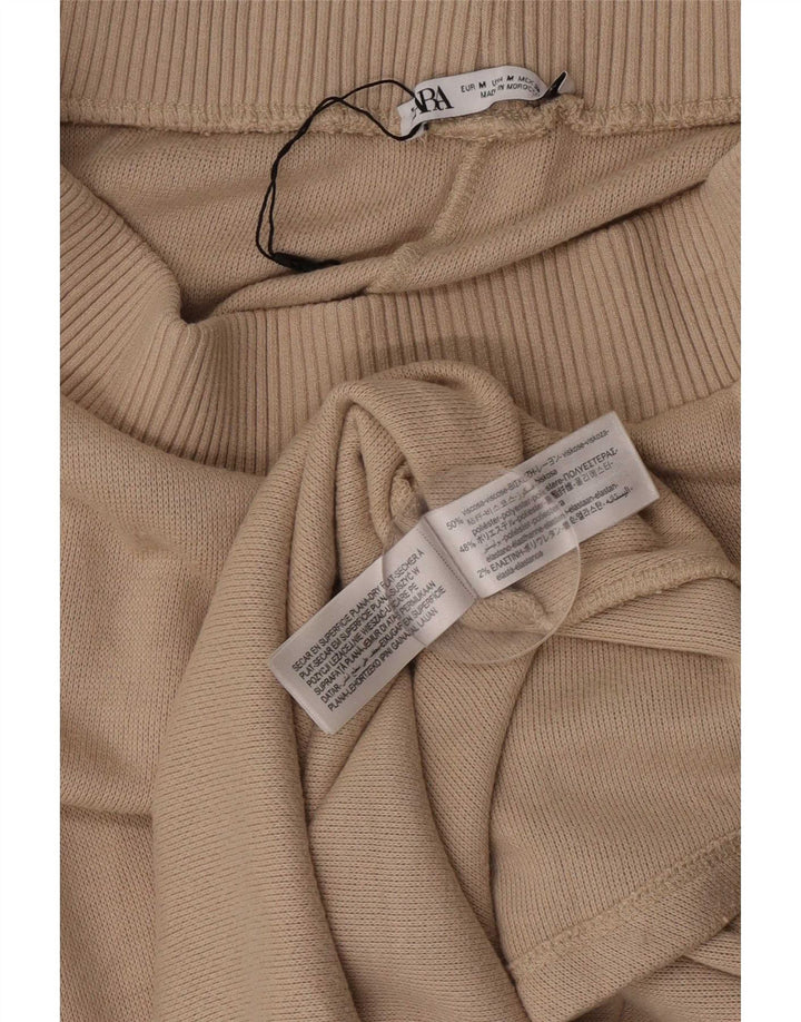 Zara Damen Midirock Medium W28 Beige Viskose