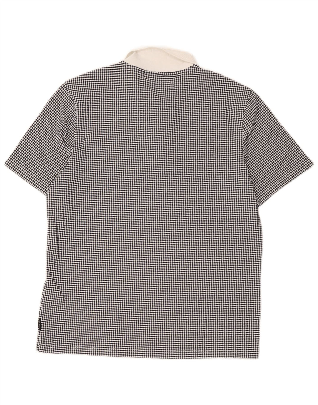 Camisa polo masculina de rugby Ted Baker tamanho 4 poliéster geométrico preto grande