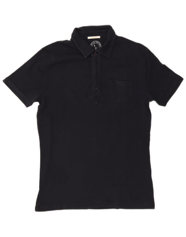Gas Mens Polo Shirt XL Navy Blue Cotton