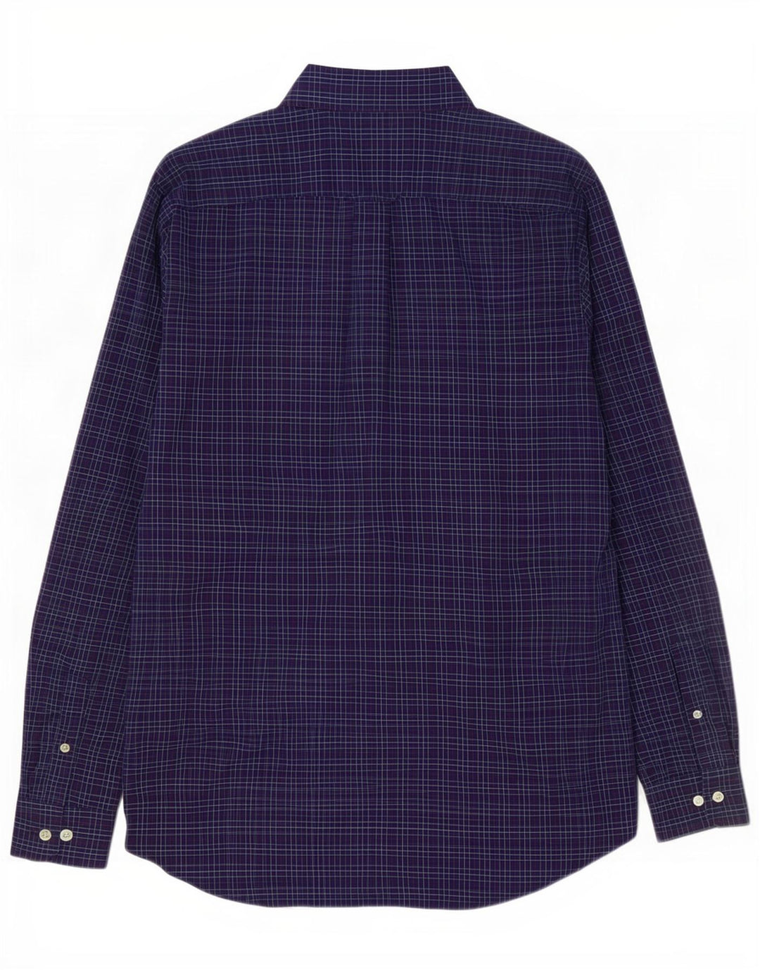 Camisa Nautica Hombre Small Azul Marino Cuadros Algodón