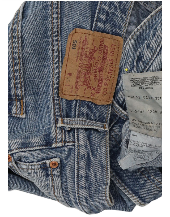 Levi's 501 Denim Hot Pants W32 Large Femme Bleu Coton