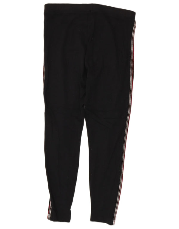 Marks & Spencer Womens Leggings UK 12 Medium Black Striped Viscose