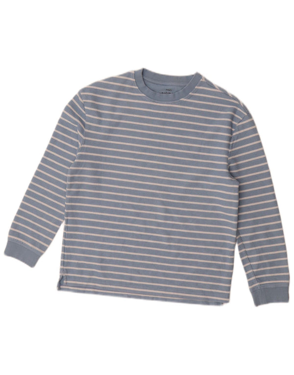 Marks & Spencer Boys Μπλούζα μακρυμάνικη 11-12 ετών Μπλε ριγέ βαμβακερό