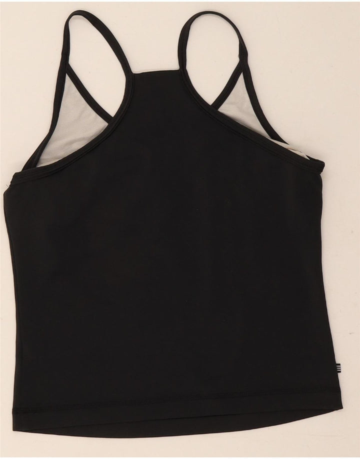 Adidas Γυναικείο Crop Vest Top UK 12 Medium Black Polyester