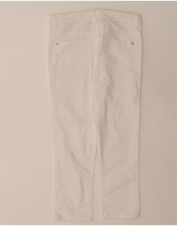 Marks & Spencer Womens Cropped Jeans UK 12 Medium W30 L21 White