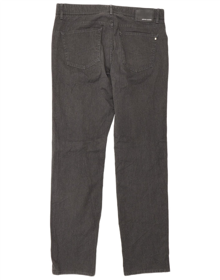 Pierre Cardin Mens Straight Jeans W36 L34 Grey Polyester