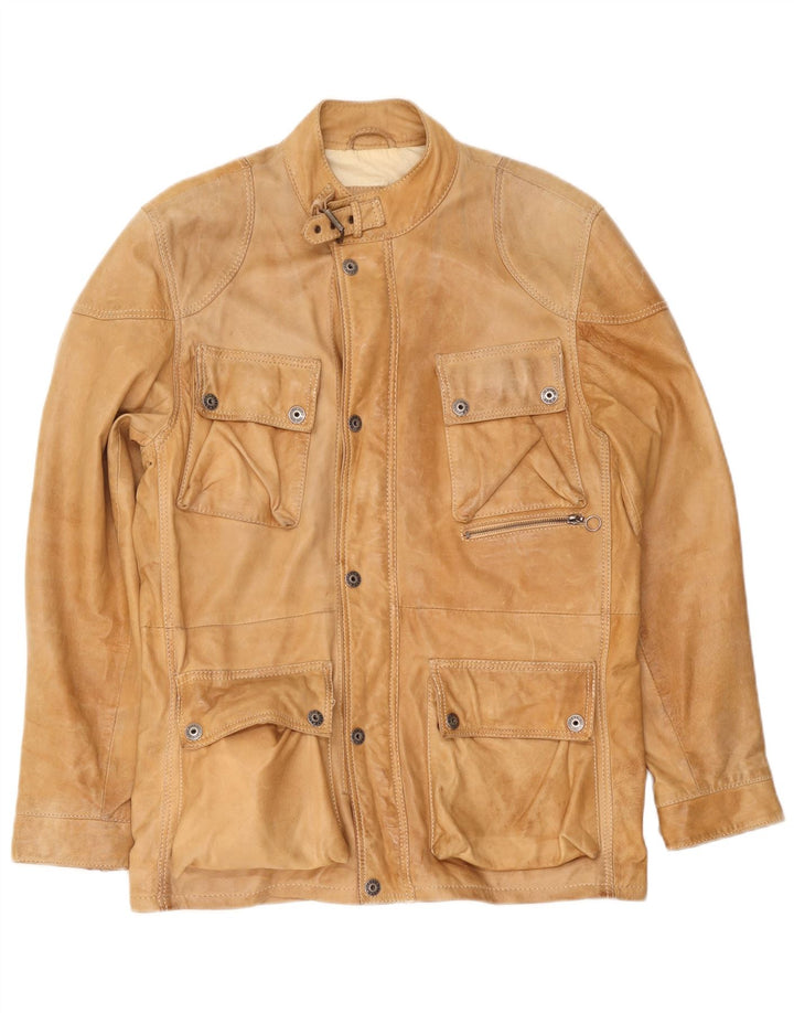 Giacca in pelle da uomo Gipsy UK 38 Marrone medio