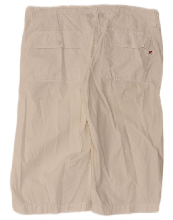 Bermuda Uomo Replay W31 Cotone Bianco Medio