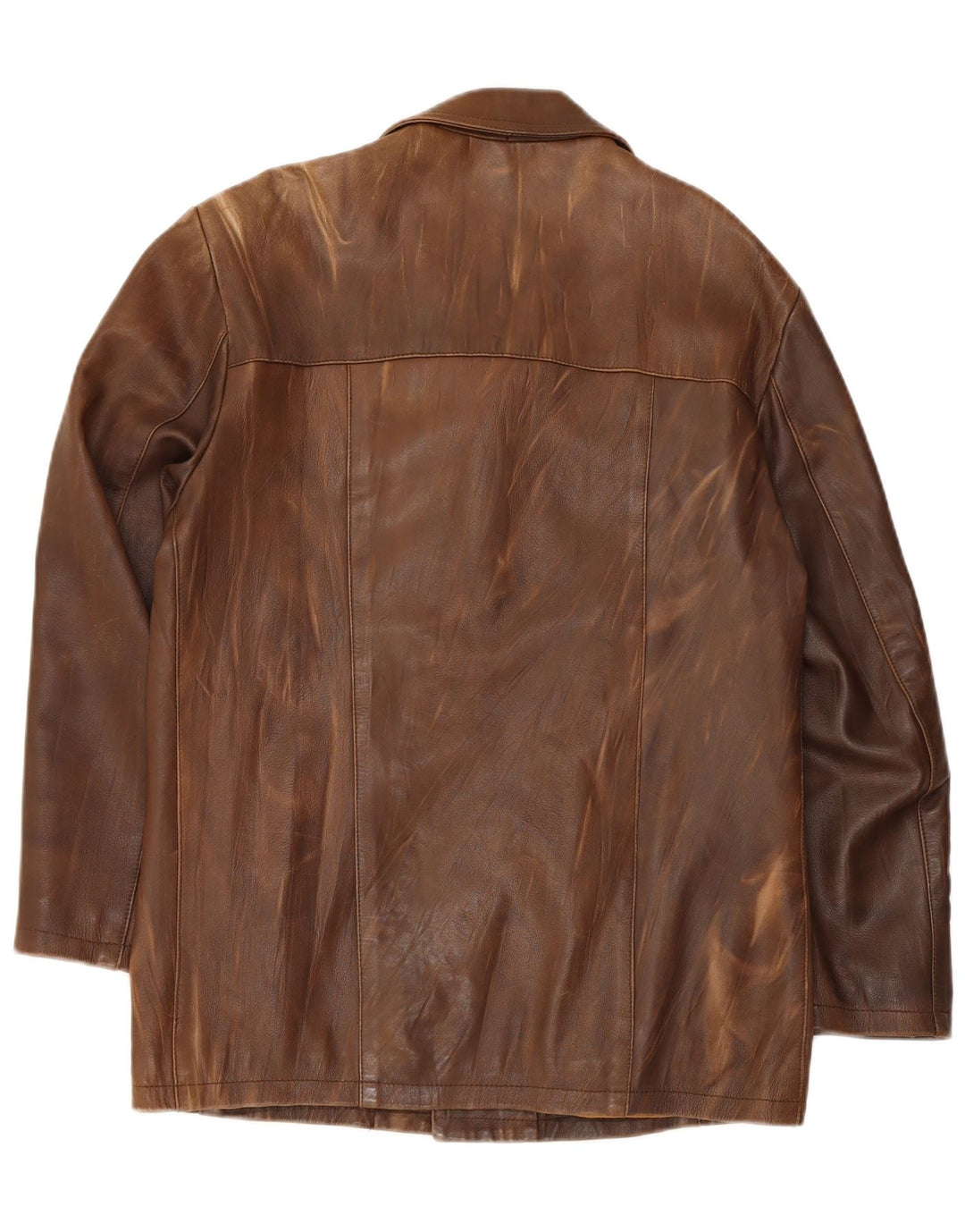 Giacca in pelle vintage da uomo UK 38 Marrone medio