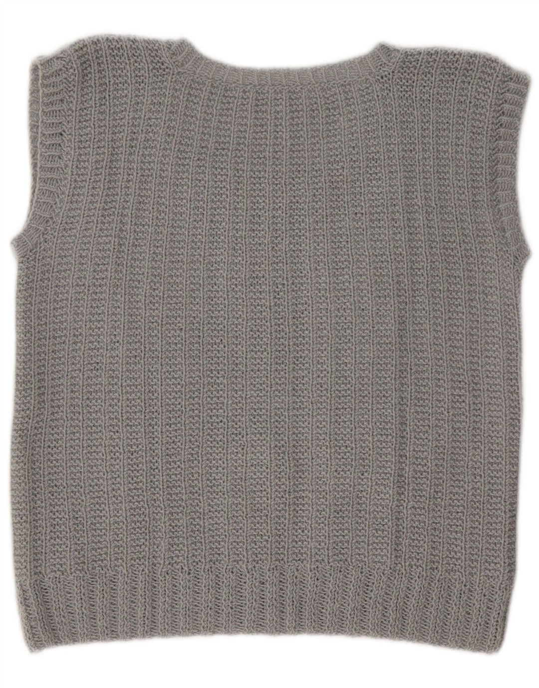 Vintage Womens Vest Tank Top UK 14 Medium Grey