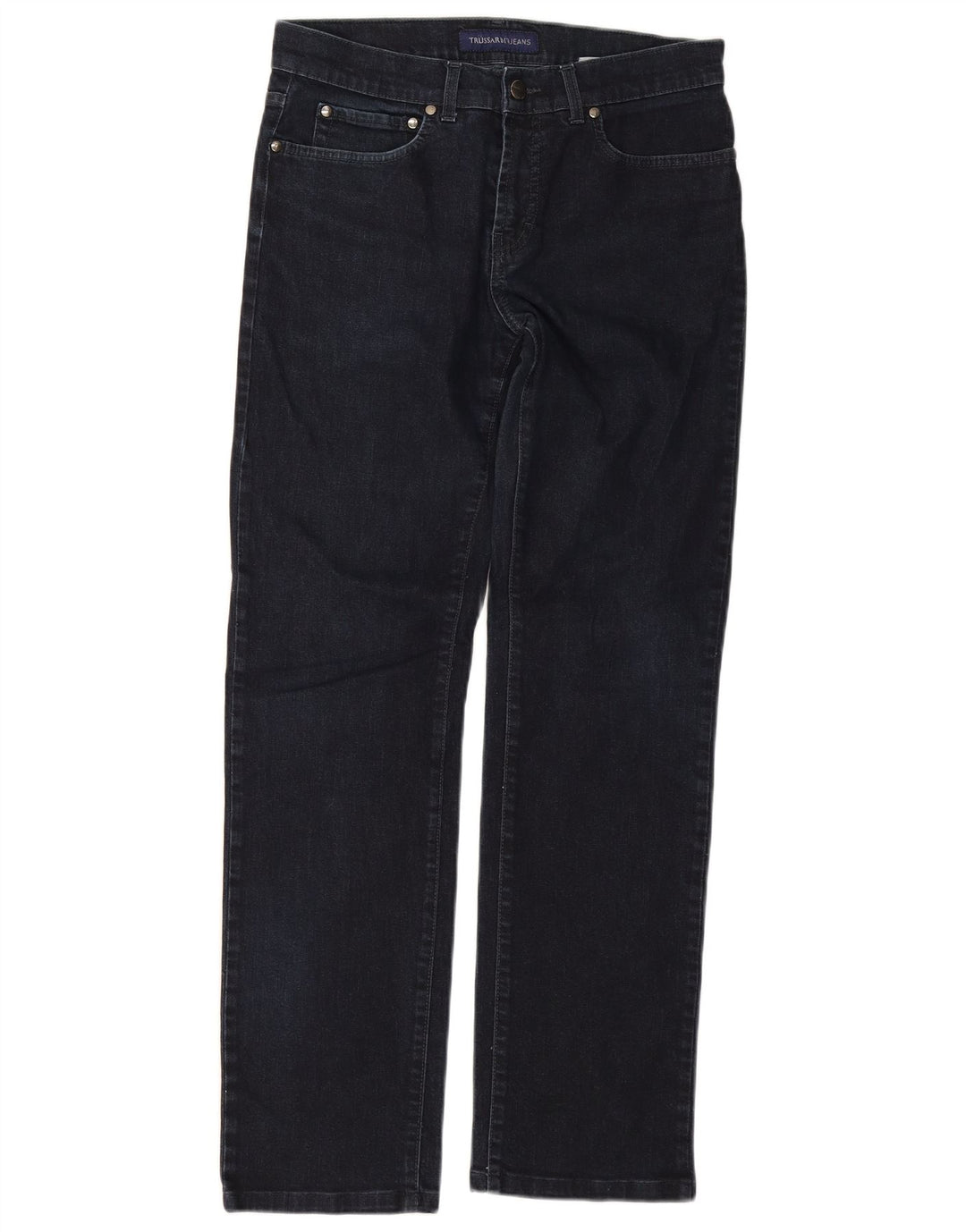 Trussardi Womens Straight Jeans W33 L29 Navy Blue Cotton
