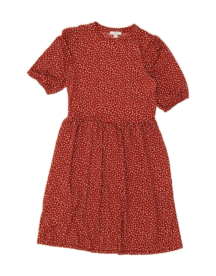 OVS Womens A-Line Dress UK 6 XS Red Spotted Polyester Vintage OVS and Second-Hand OVS from Messina Hembry 