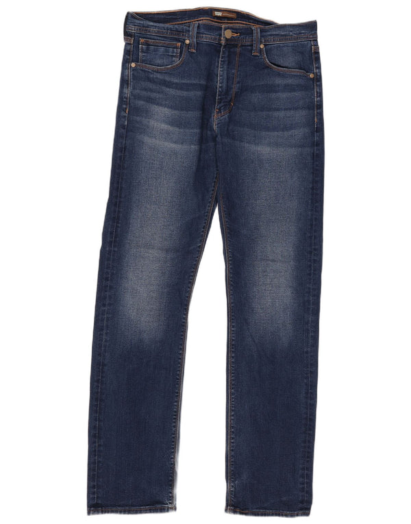 Levi's Mens 513 Slim Straight Jeans W32 L34 Μπλε βαμβακερό