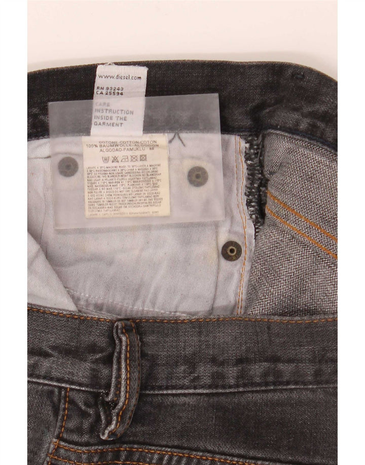Diesel Womens Flared Jeans W27 L32 Black Cotton