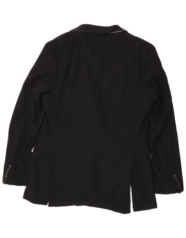 Hugo Boss Herre 2-knaps blazerjakke UK 102 Large Black Virgin Wool