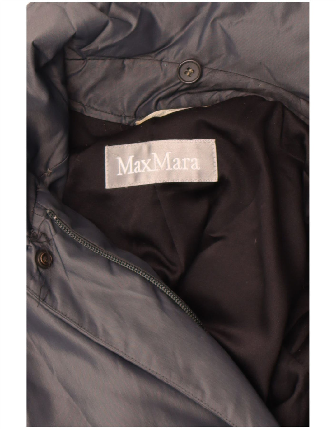 Max Mara Womens Windbreaker Jacket UK 14 Large Grey Nylon