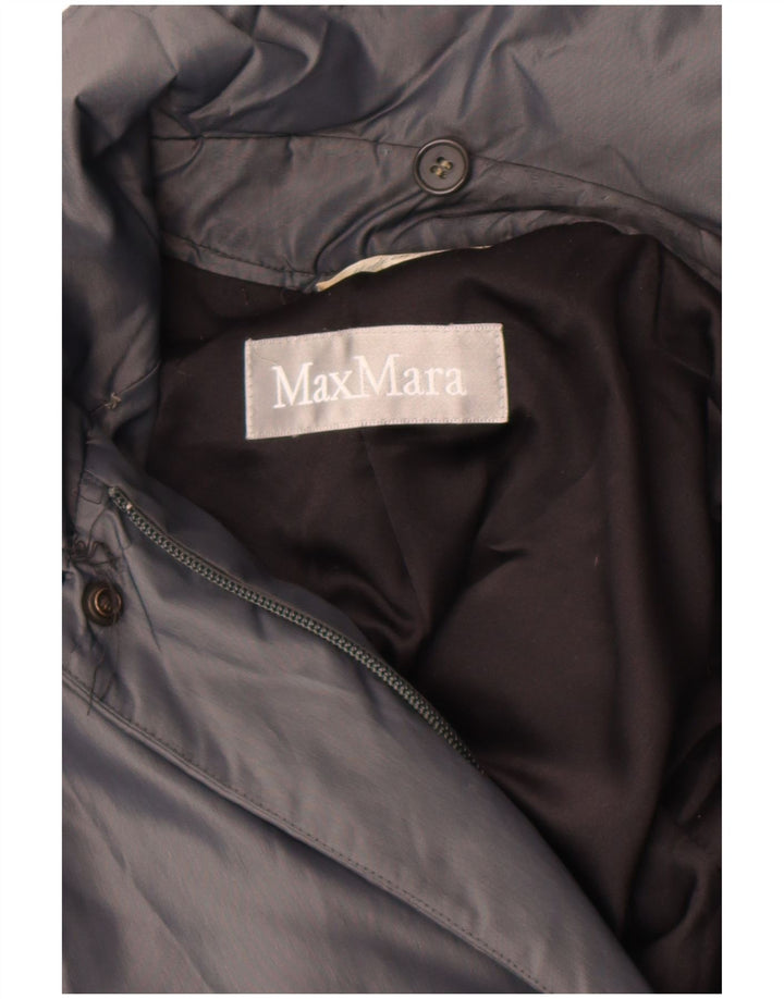 Max Mara Womens Windbreaker Jacket UK 14 Large Grey Nylon