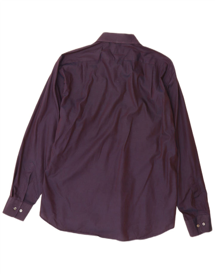 Hugo Boss Mens Shirt Size 41 16 Large Purple Cotton