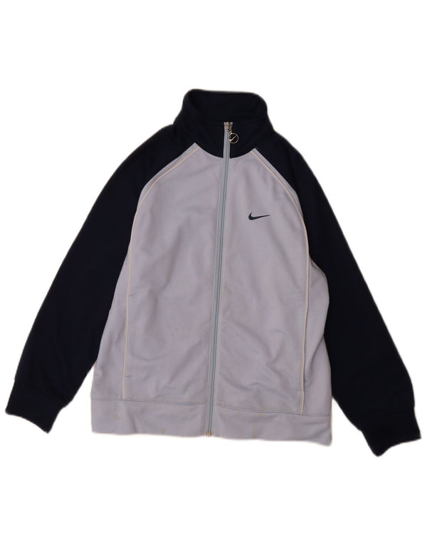 Giacca da ginnastica grafica da ragazzo Nike 8-9 anni Small Blue Colourblock