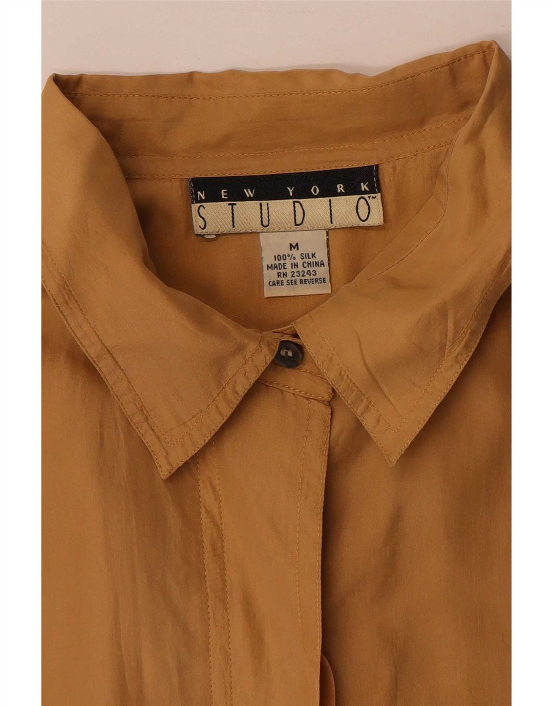 New York Studio Dame Kortærmet Bluse UK 14 Medium Brun