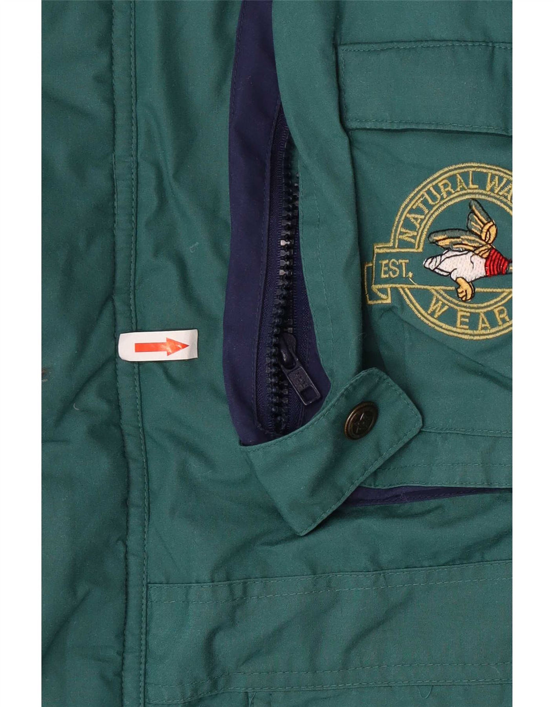 Vintage Mens Hooded Parka Jacket UK 40 Large Green Polyester