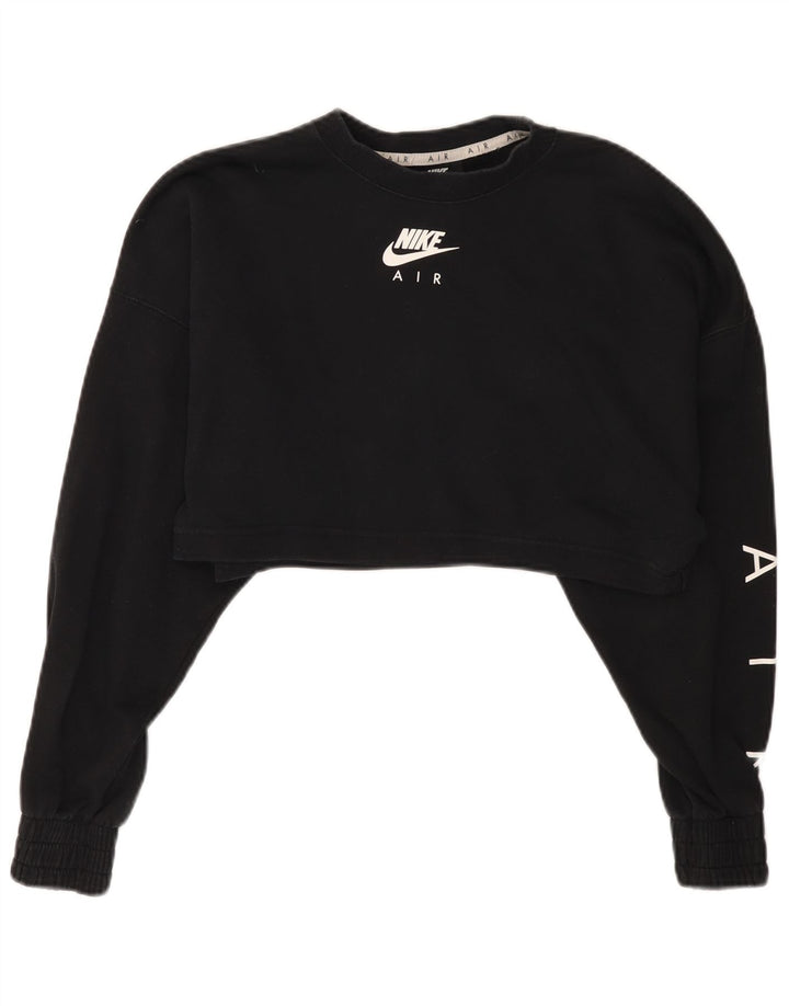 Nike Sweat-shirt court surdimensionné pour femme UK 10 Petit Noir