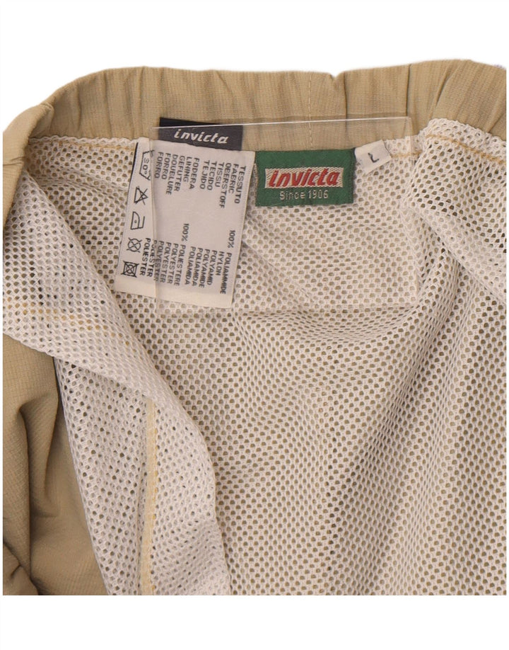 Invicta Mens Graphic Swimming Shorts Large Beige Colourblock Polyamide